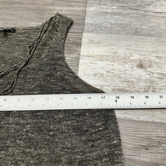 Eileen Fisher Metallic Gold Shimmer Womens S Linen Blend Summer Jazzy Tank Top - Picture 6 of 10